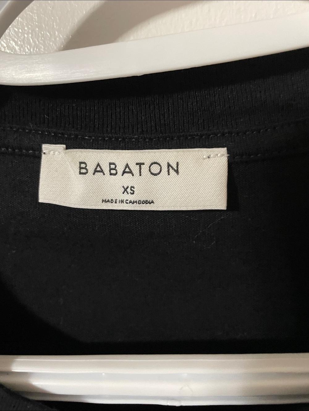 Babaton Shoulder Pad Black Tee Size XS - Picture 3 of 5
